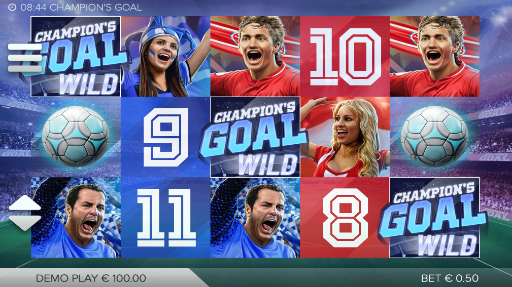 Champions Goal online slots game gameplay