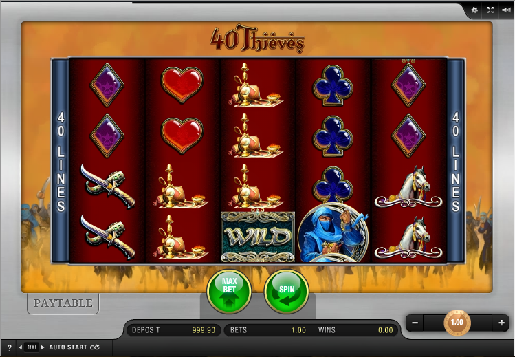 Forty Thieves 40 slot game gameplay