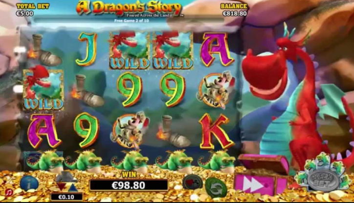 A Dragon's Story slots gameplay