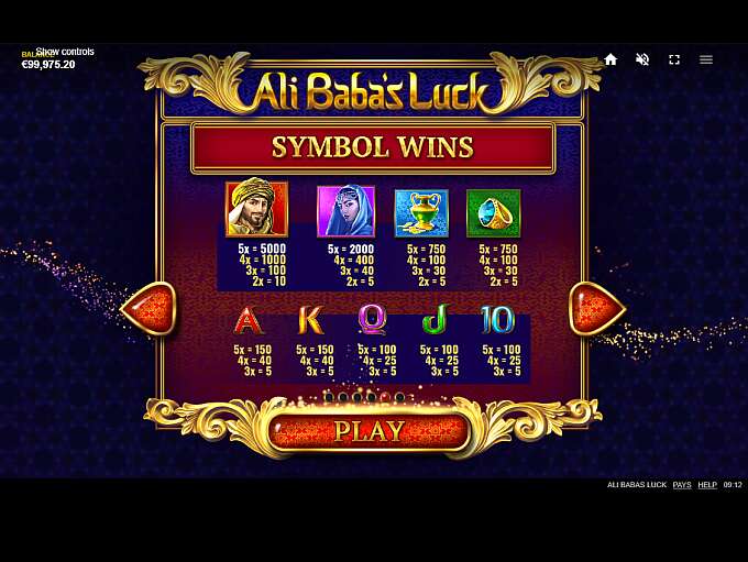 Ali Baba's Luck Slot Symbols