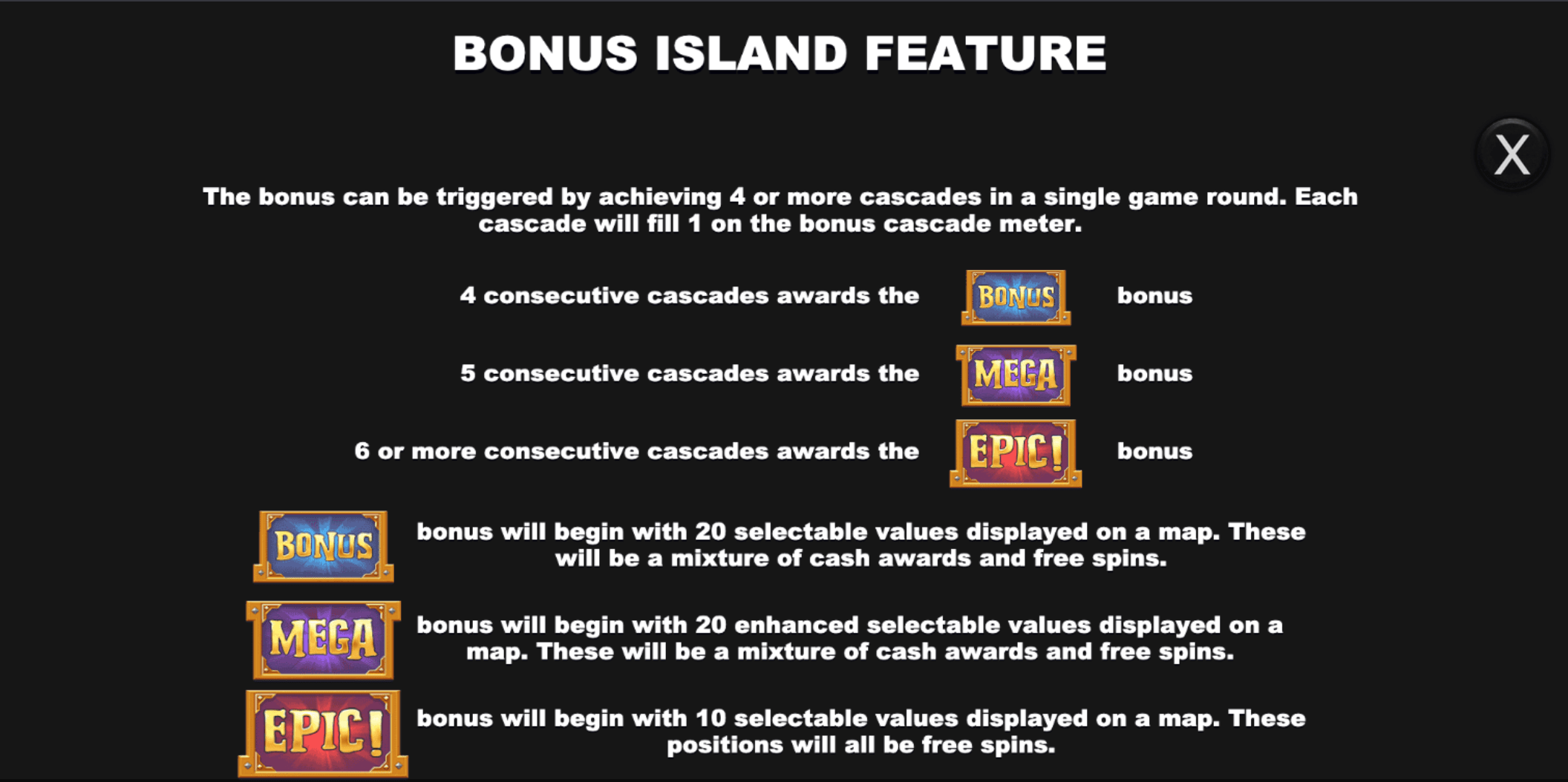 Bonus Island Slot Bonus Features