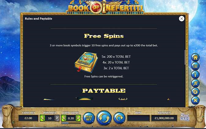 Book of Nefertiti Free Slots