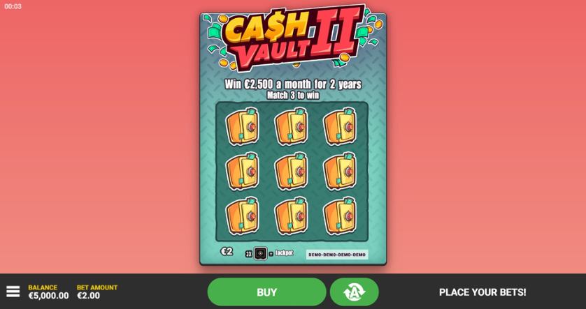 Cash Vault II Scratch Gameplay