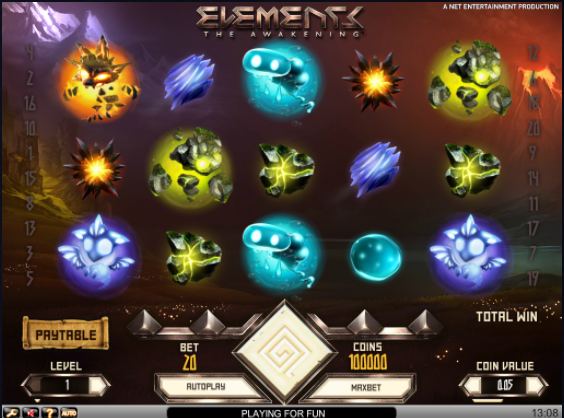 Elements slots gameplay
