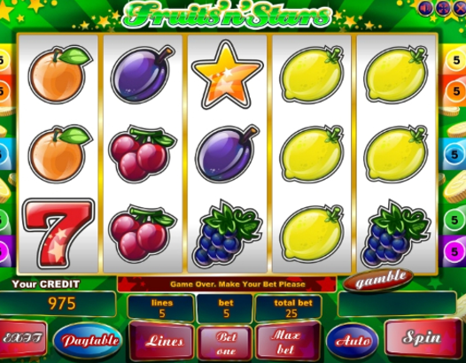 Fruits 'N' Stars slots game gameplay