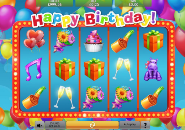Happy Birthday video slots gameplay