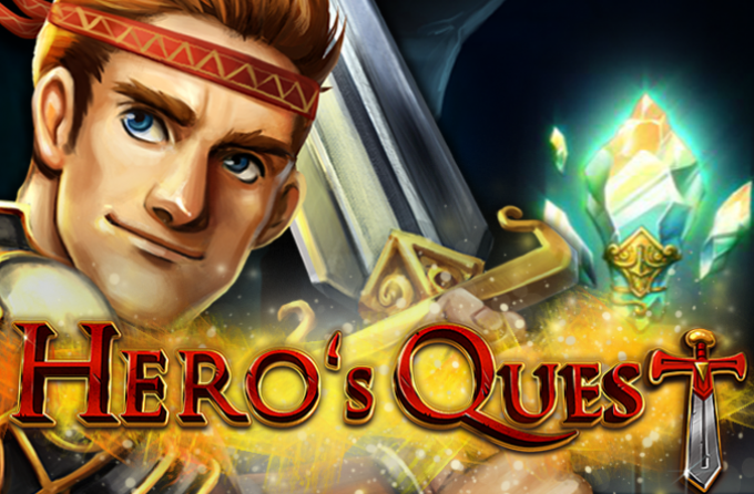 Hero's Quest slots game logo
