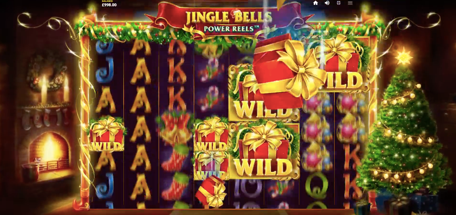 Jingle Bells; Power Reels Slot Gameplay