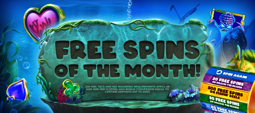 Monthly Free Spins + £1000 Deposit Bonus