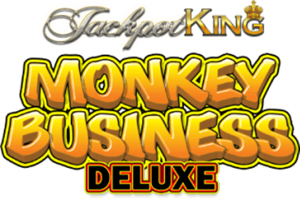 Monkey Business Deluxe Jackpot King Slot Logo Easy Slots