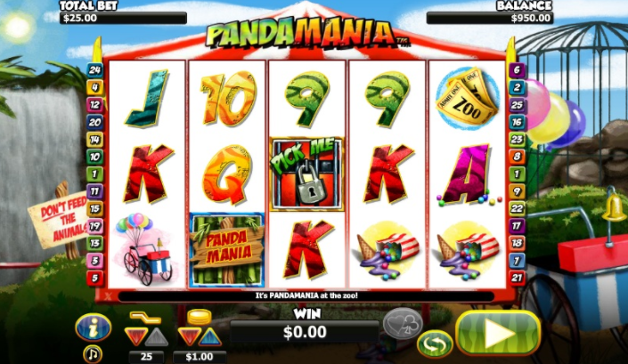 Pandamania Slots gameplay