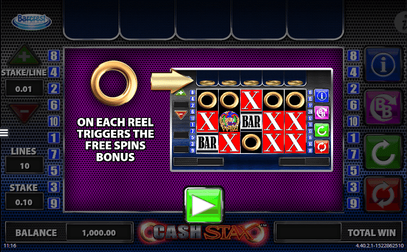 Cash Stax Slot Bonus Games