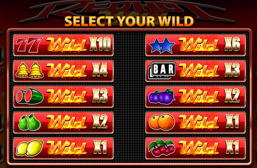 Red Hot Wild Slots Features