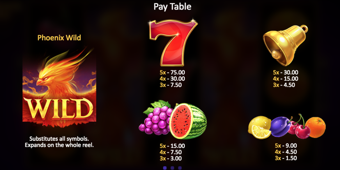 phoenix fire game slots