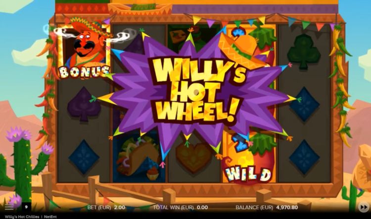Willy's Hot Chillies Slot BOnus Feature