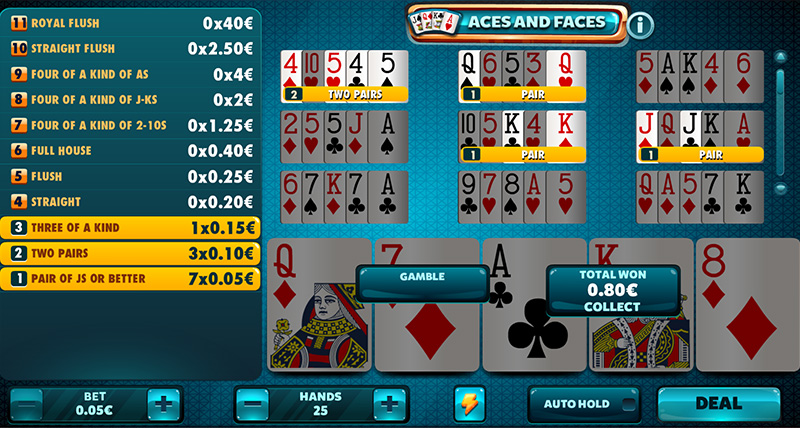 Aces & Faces Poker Casino Game