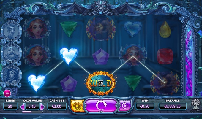 Beauty and the Beast online slots game win lines