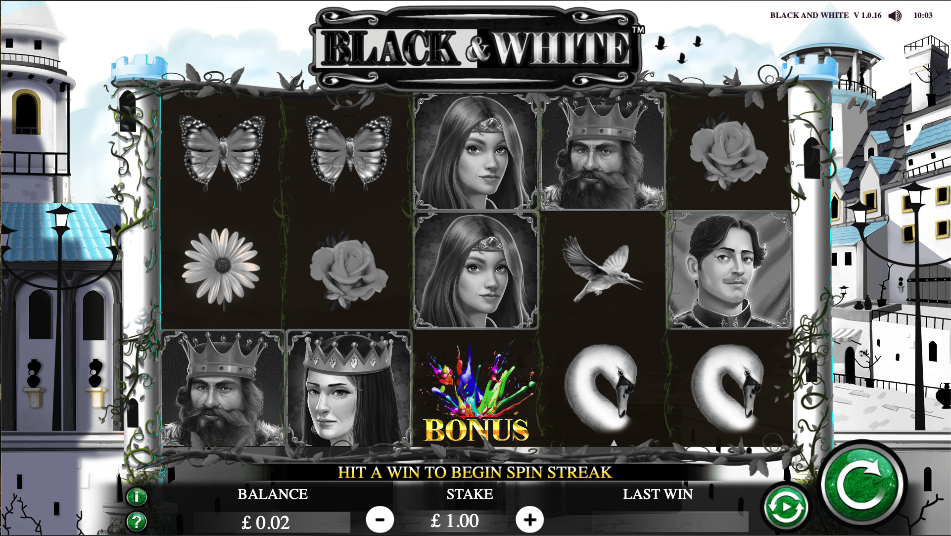 Black and White Free Slots