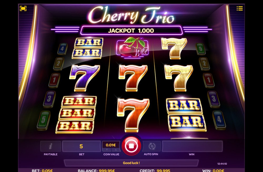 Cherry Trio slots game gameplay