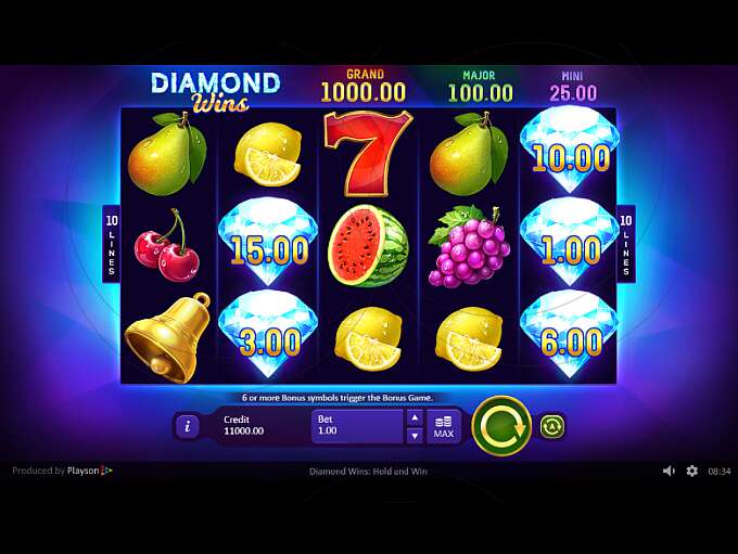 Diamonds Win: Hold and Win Slot Gameplay