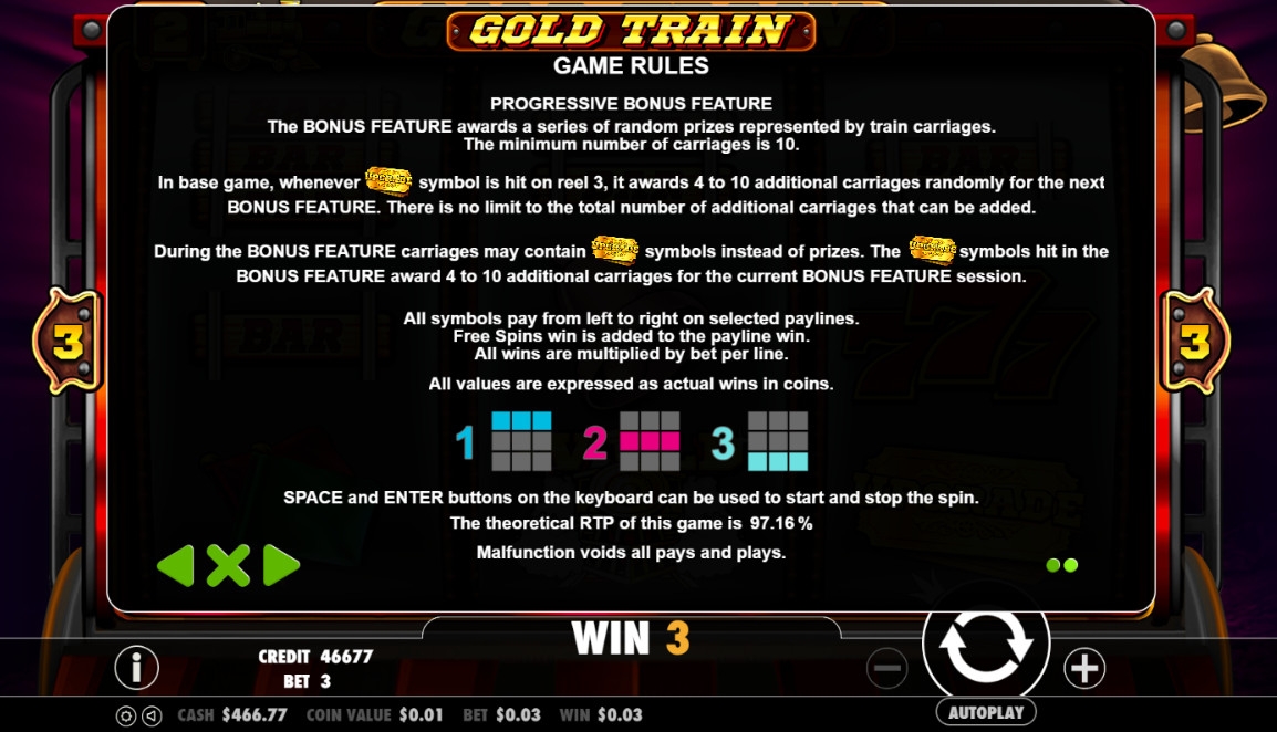 gold train game rules