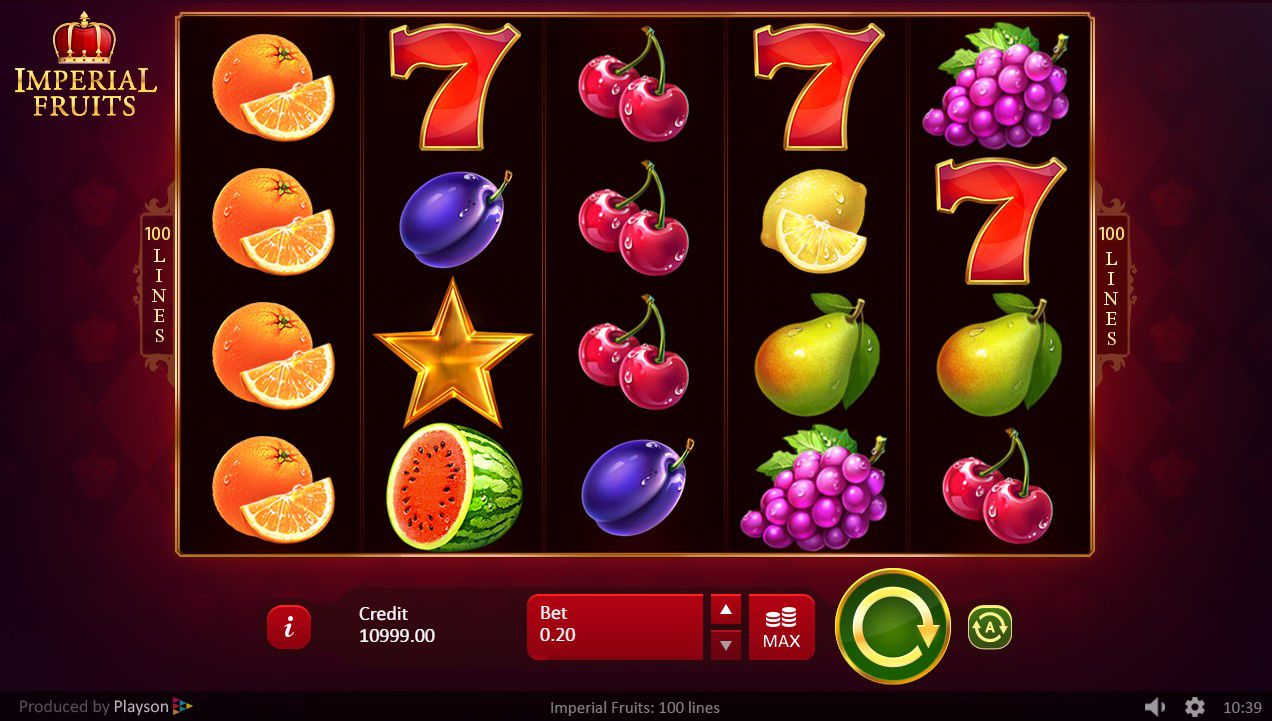 Imperial Fruits 100 Lines Slot Gameplay