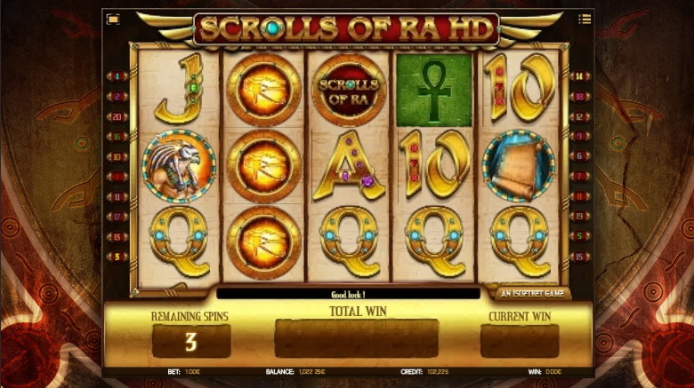 Scrolls of RA slots gameplay