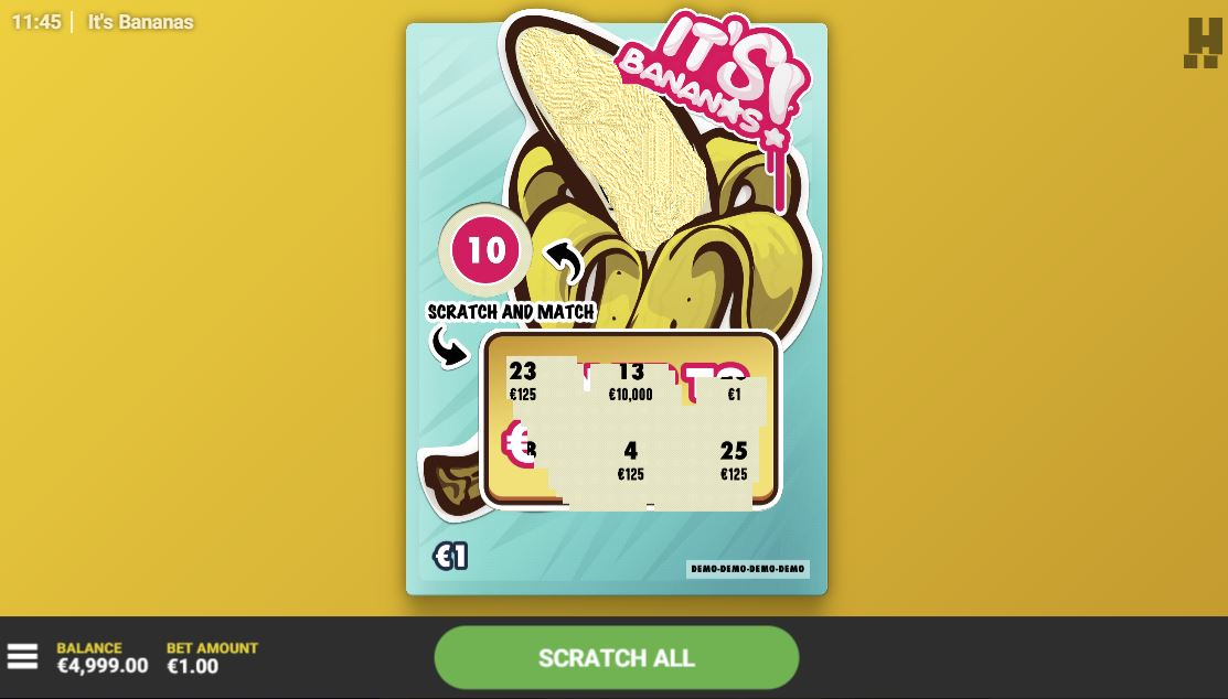 It's Bananas Scratch Gameplay