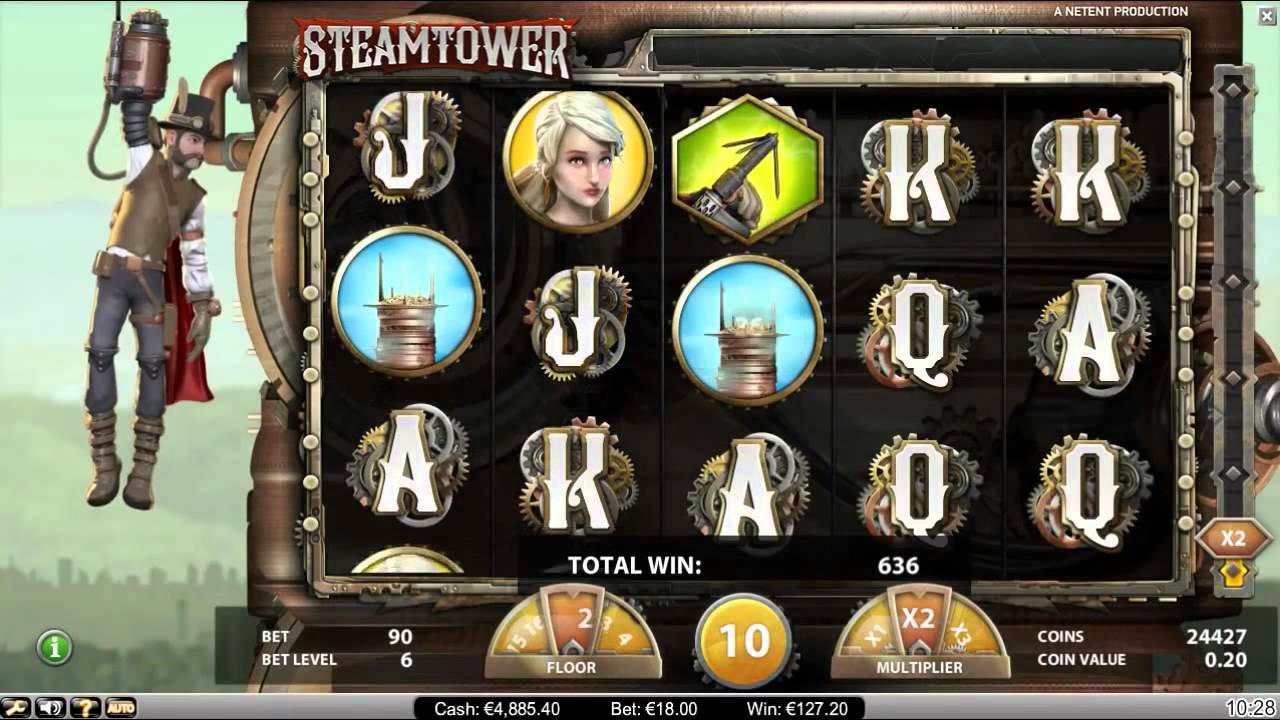 Steam Tower slots gameplay