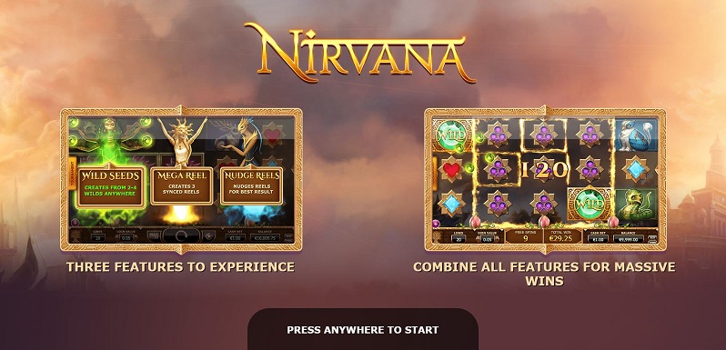 Nirvana Online slots game paytable
