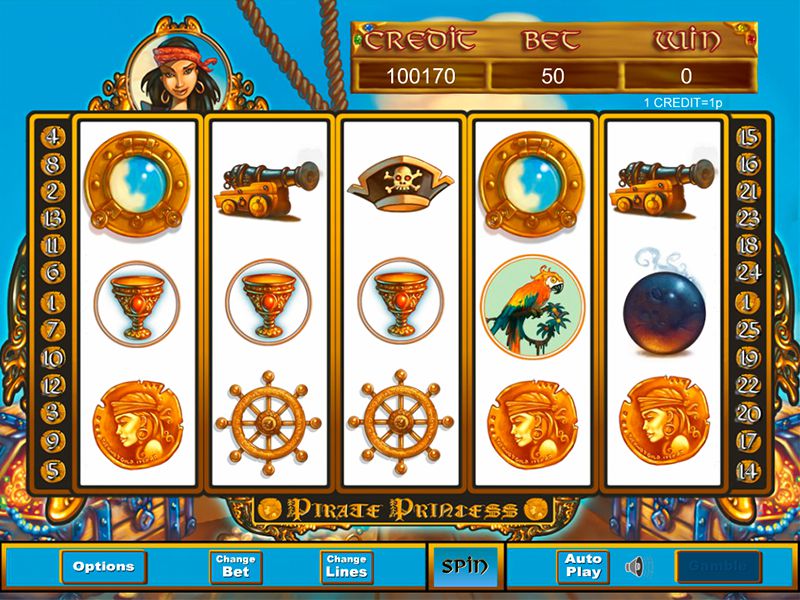 Pirate Princess online slots game gameplay
