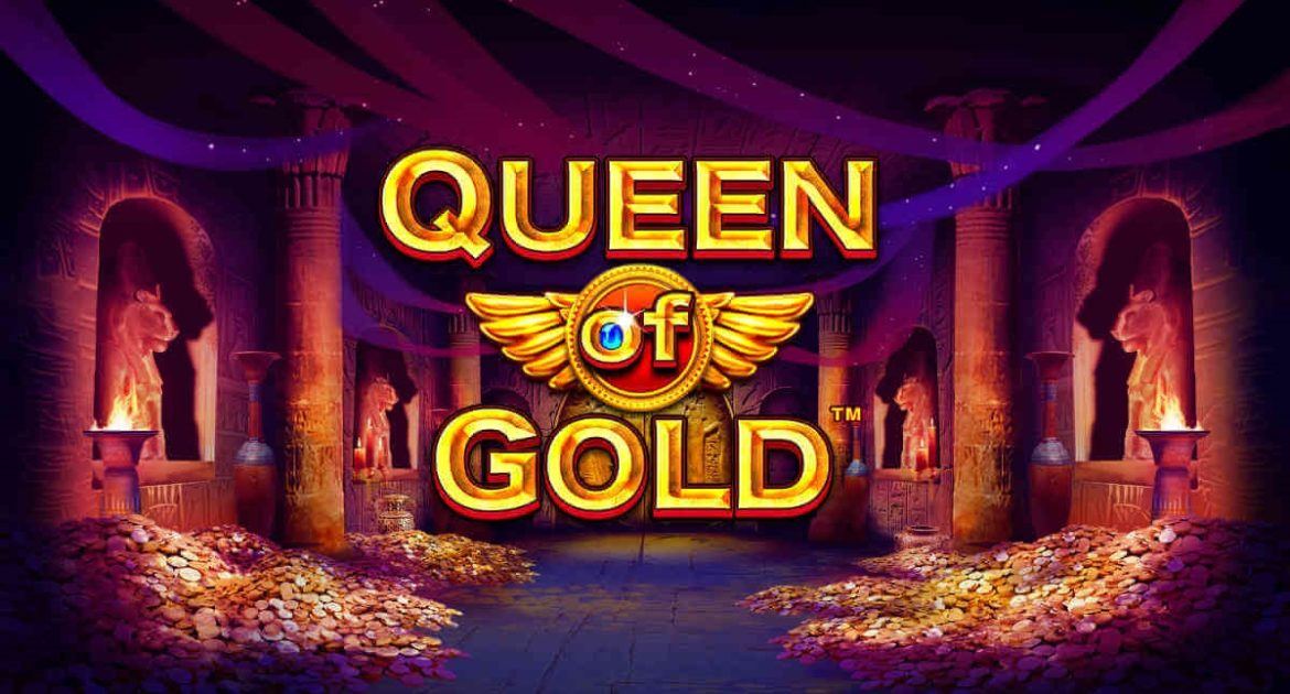 queen of gold slots game logo