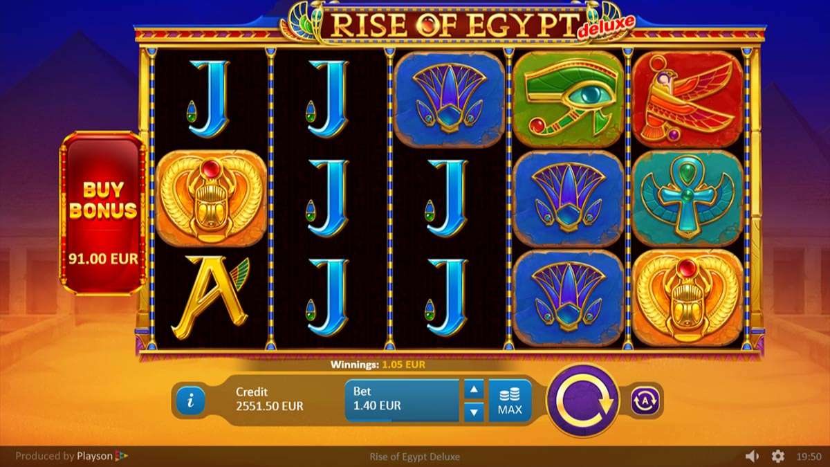 Rise of Egypt Deluxe Slots Reels