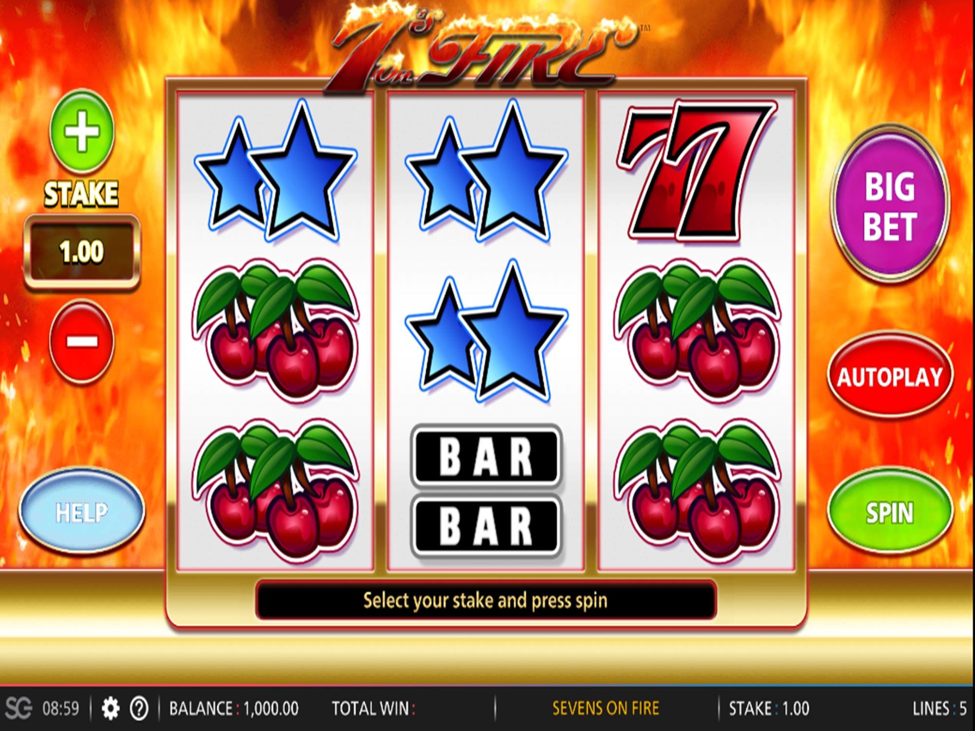 7s on Fire Online Slots