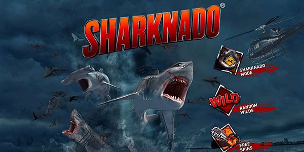 Sharknado online slots game logo
