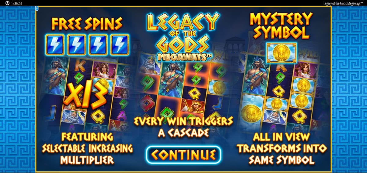 Legacy of the Gods Megaways Free Spins Slots