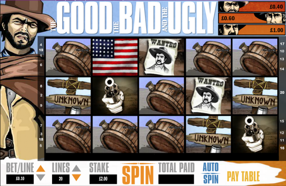 The Good the Bad and the Ugly Slot Online Reels