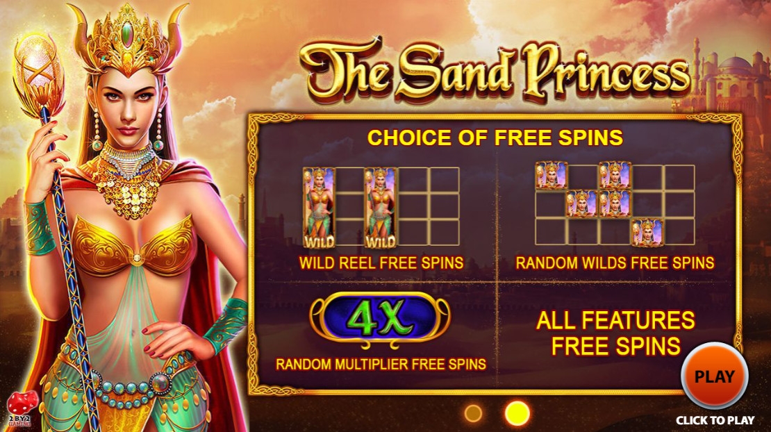 the sand princess free spins