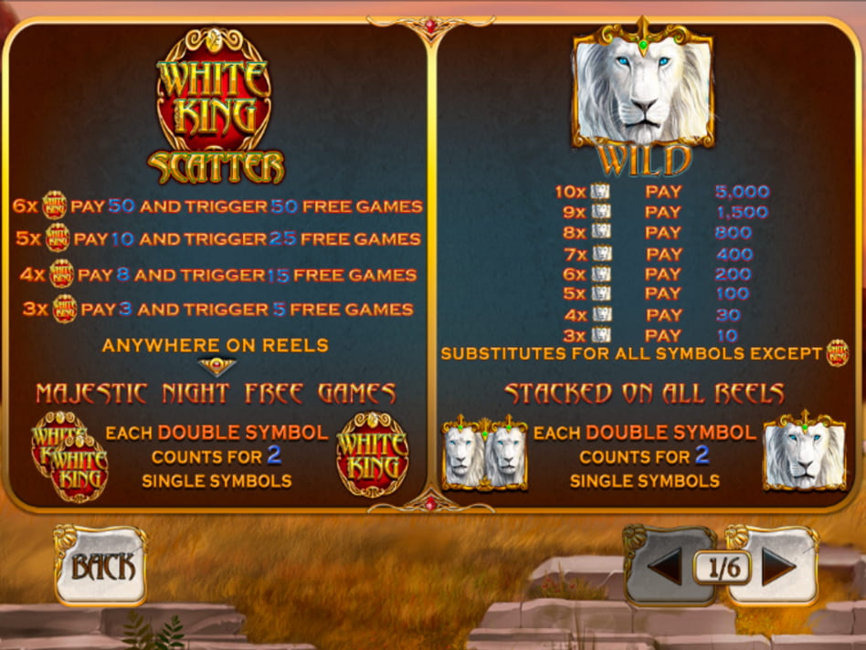 White King II Slot Features