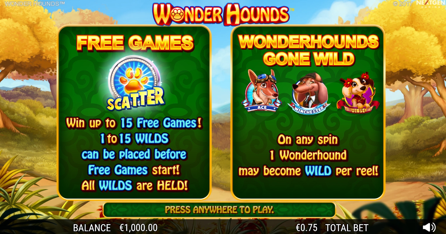 Wonder Hounds Free spins